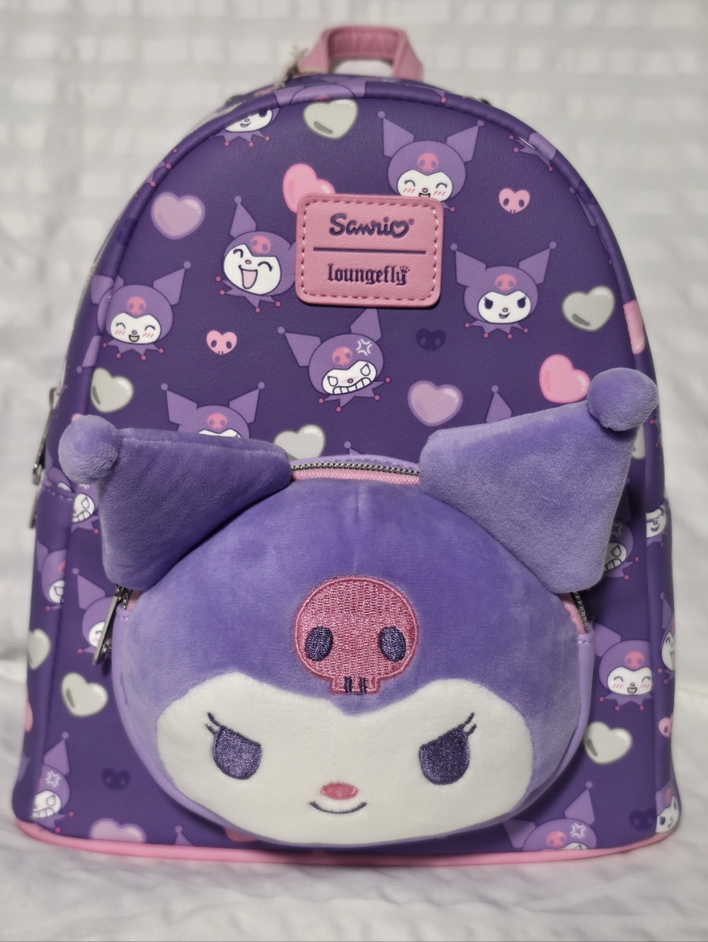 Sanrio x Loungefly Kuromi AOP Figural Mini Backpack